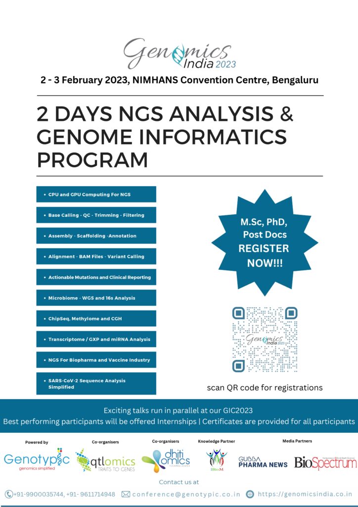 Schedule Genomics India Conference 2024