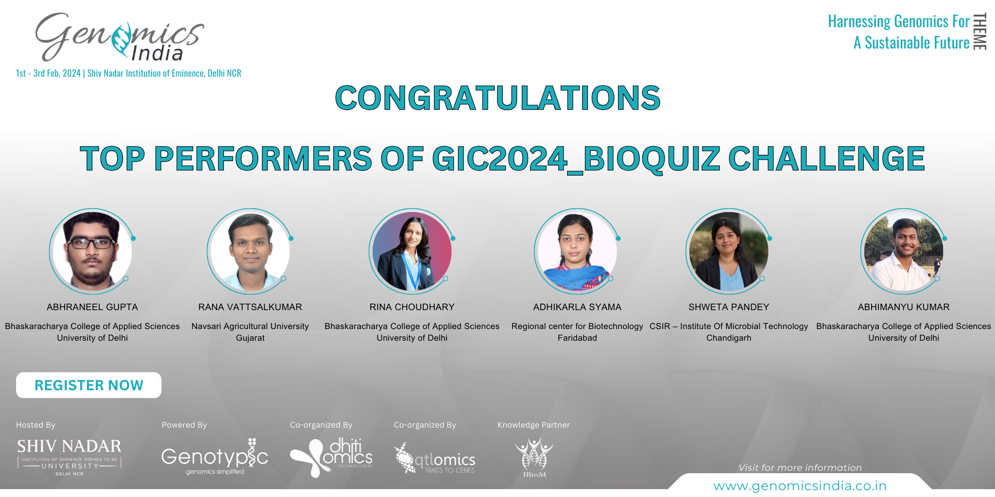 Schedule Genomics India Conference 2024